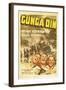 Gunga Din, Cary Grant, Victor McLaglen, Douglas Fairbanks Jr., 1939, poster art-null-Framed Art Print