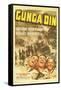 Gunga Din, Cary Grant, Victor McLaglen, Douglas Fairbanks Jr., 1939, poster art-null-Framed Stretched Canvas