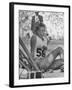 Gunhild Larking, Sweden's Entry for High Jump, Nervously Awaiting Turn to Compete at Olympic Games-George Silk-Framed Premium Photographic Print