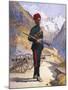 Gunner of the Mountain Battery, Punjabi Musalman, Illustration for 'Armies-Alfred Crowdy Lovett-Mounted Giclee Print