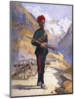 Gunner of the Mountain Battery, Punjabi Musalman, Illustration for 'Armies-Alfred Crowdy Lovett-Mounted Giclee Print