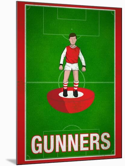 Gunners Football Soccer Sports-null-Mounted Poster