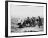 Gunners Manhandling a Trench Gun into a New Position on the Somme During World War I-Robert Hunt-Framed Photographic Print