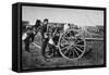 Gunners of Field Artillery Drilling with a 12 Pounder, 1895-Gregory & Co-Framed Stretched Canvas