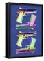 Guns Blue Pop-Art Poster-null-Framed Poster