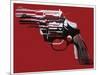 Guns, c.1981-82 (White and Black on Red)-Andy Warhol-Mounted Giclee Print