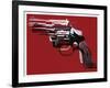 Guns, c.1981-82 (White and Black on Red)-Andy Warhol-Framed Giclee Print