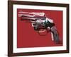 Guns, c. 1981-82 (white and black on red)-Andy Warhol-Framed Art Print