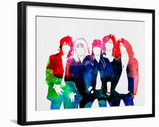 Guns N' Roses Watercolor-Lana Feldman-Framed Art Print