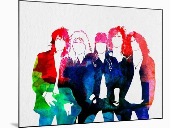 Guns N' Roses Watercolor-Lana Feldman-Mounted Art Print