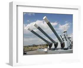 Guns on the USS North Carolina Battleship Memorial, Wilmington, North Carolina-Lynn Seldon-Framed Photographic Print