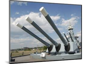 Guns on the USS North Carolina Battleship Memorial, Wilmington, North Carolina-Lynn Seldon-Mounted Photographic Print