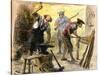 Gunsmiths Forging Muskets for the Minutemen Before the American Revolution, c.1770-null-Stretched Canvas