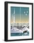 Gunwharf Quays - Dave Thompson Contemporary Travel Print-Dave Thompson-Framed Art Print