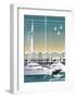 Gunwharf Quays - Dave Thompson Contemporary Travel Print-Dave Thompson-Framed Art Print