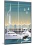 Gunwharf Quays - Dave Thompson Contemporary Travel Print-Dave Thompson-Mounted Art Print