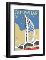 Gunwharf Quays (V2) - Dave Thompson Contemporary Travel Print-Dave Thompson-Framed Art Print