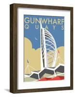 Gunwharf Quays (V2) - Dave Thompson Contemporary Travel Print-Dave Thompson-Framed Art Print