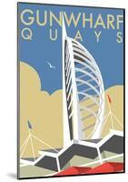 Gunwharf Quays (V2) - Dave Thompson Contemporary Travel Print-Dave Thompson-Mounted Art Print