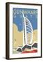 Gunwharf Quays (V2) - Dave Thompson Contemporary Travel Print-Dave Thompson-Framed Giclee Print