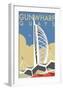 Gunwharf Quays (V2) - Dave Thompson Contemporary Travel Print-Dave Thompson-Framed Giclee Print