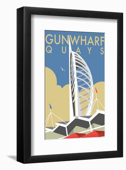 Gunwharf Quays (V2) - Dave Thompson Contemporary Travel Print-Dave Thompson-Framed Giclee Print