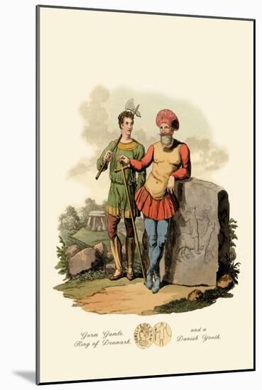 Gurm Gamle, King of Denmark, and a Danish Youth-null-Mounted Art Print