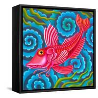 Gurnard fish-Jane Tattersfield-Framed Stretched Canvas