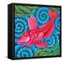 Gurnard fish-Jane Tattersfield-Framed Stretched Canvas