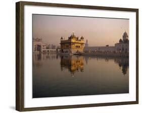 Guru's Bridge over the Pool of Nectar, Leading to the Golden Temple of Amritsar, Punjab, India-Jeremy Bright-Framed Photographic Print