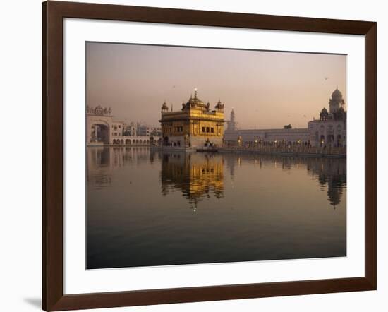 Guru's Bridge over the Pool of Nectar, Leading to the Golden Temple of Amritsar, Punjab, India-Jeremy Bright-Framed Photographic Print