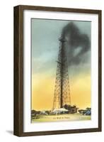 Gusher in Texas Oil Well-null-Framed Art Print