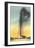 Gusher in Texas Oil Well-null-Framed Art Print