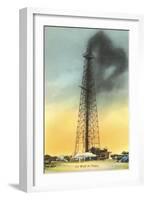 Gusher in Texas Oil Well-null-Framed Art Print