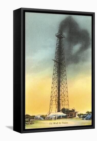 Gusher in Texas Oil Well-null-Framed Stretched Canvas
