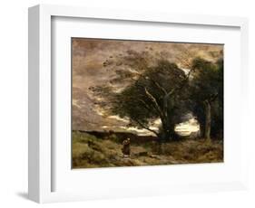 Gust of Wind, 1866-Jean-Baptiste-Camille Corot-Framed Giclee Print