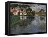 Gust of wind by Fritz Thaulow-Fritz Thaulow-Framed Stretched Canvas