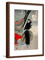 Gust of Wind, One Hundred Aspects of the Moon-Yoshitoshi Tsukioka-Framed Giclee Print