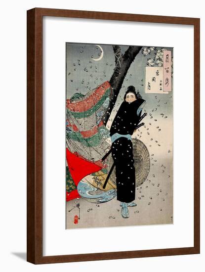 Gust of Wind, One Hundred Aspects of the Moon-Yoshitoshi Tsukioka-Framed Giclee Print