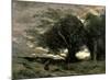 Gust of Wind-Jean-Baptiste-Camille Corot-Mounted Art Print