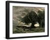 Gust of Wind-Jean-Baptiste-Camille Corot-Framed Art Print