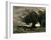 Gust of Wind-Jean-Baptiste-Camille Corot-Framed Art Print