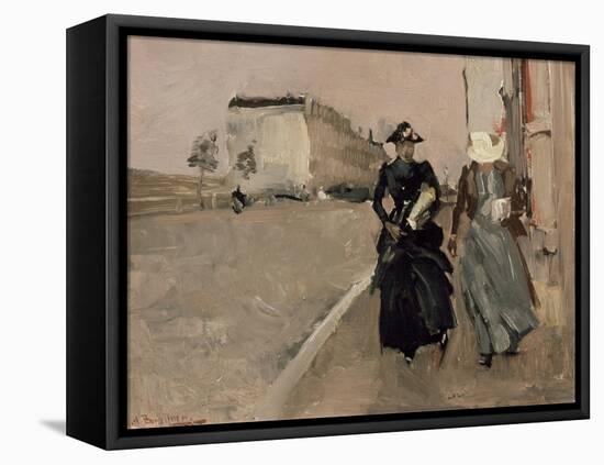Gust of Wind-George Hendrik Breitner-Framed Stretched Canvas