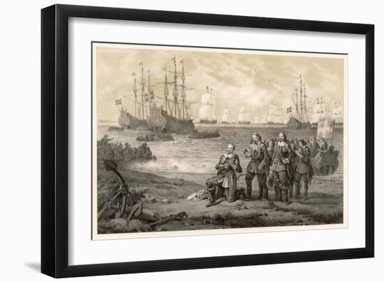 Gustaf Adolf King of Sweden Lands at Usedom-C.a. Dahlstrom-Framed Art Print