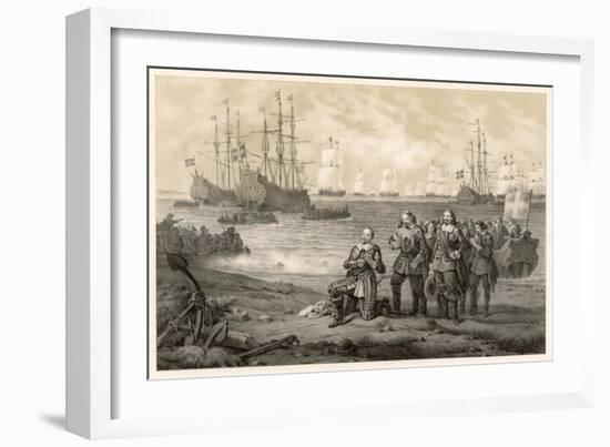 Gustaf Adolf King of Sweden Lands at Usedom-C.a. Dahlstrom-Framed Art Print