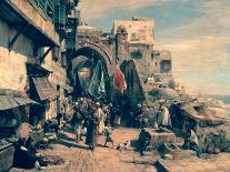 Streetscene in Jerusalem; Strassenscene in Jerusalem-Gustav Bauernfeind-Giclee Print