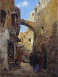 At the Entrance to the Temple Mount, Jerusalem-Gustav Bauernfeind-Framed Stretched Canvas