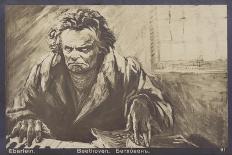 Ludwig Van Beethoven, German Composer and Pianist (1770-1827)-Gustav Heinrich Eberlein-Framed Stretched Canvas