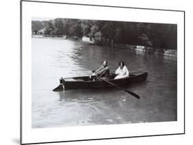 Gustav Klimt and Emilie in a Rowboat-null-Mounted Giclee Print