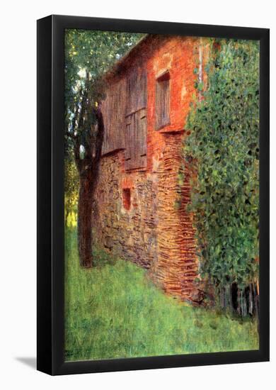 Gustav Klimt Farmhouse in Chamber in Attersee Art Print Poster-null-Framed Poster